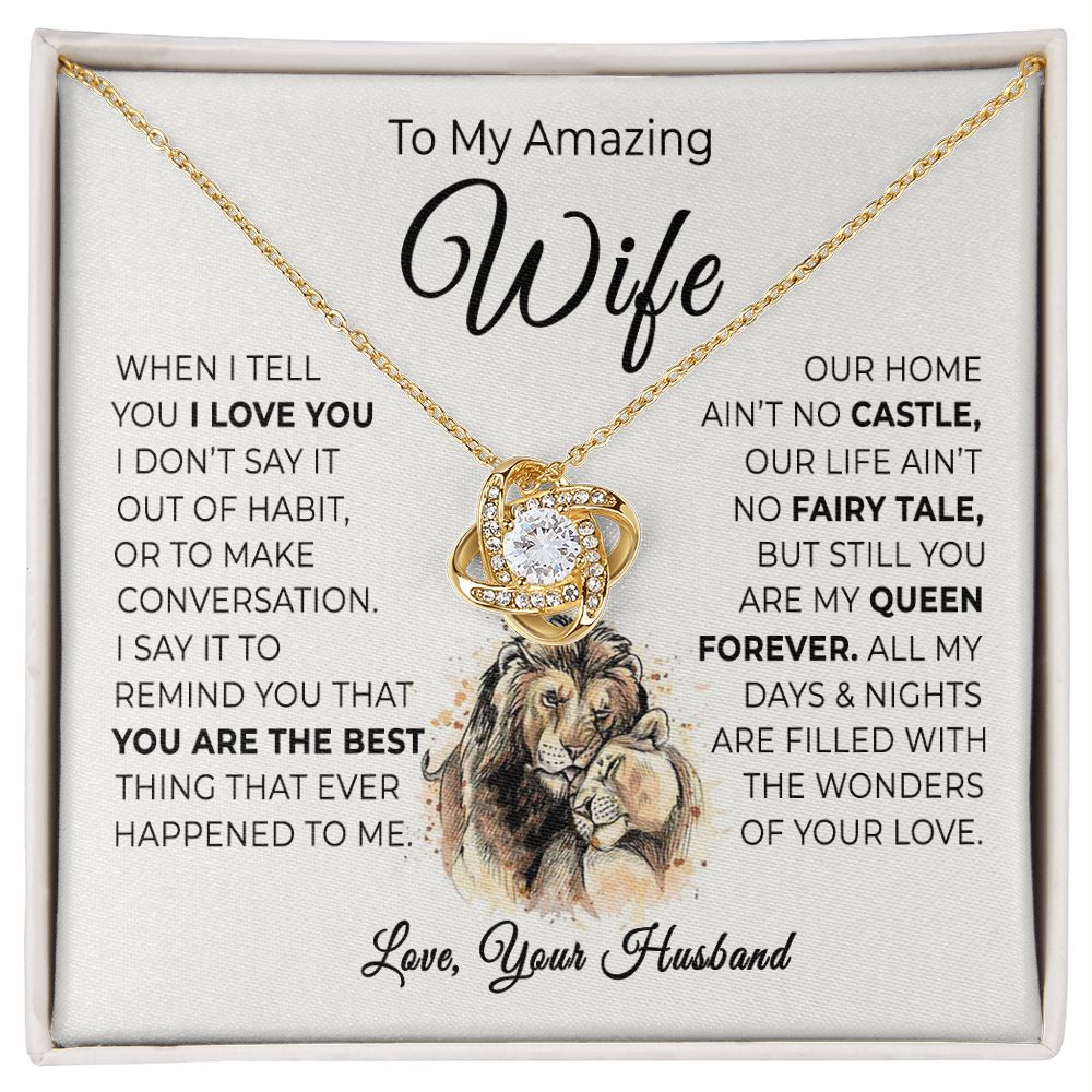To My Amazing Wife | Love Knot Necklace