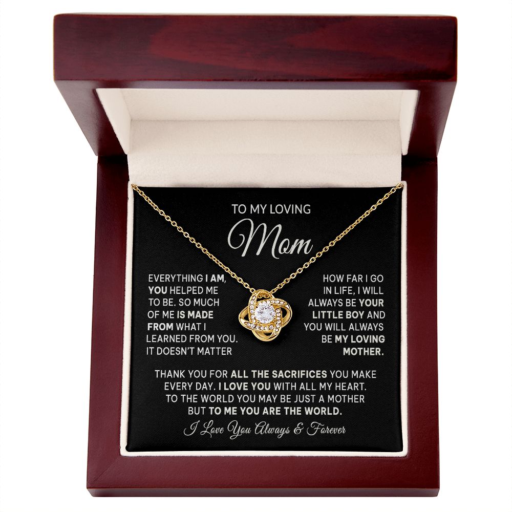 To My Loving Mom | Love Knot Necklace